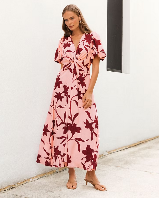 WHITE CLOSET CHLOE MIDI DRESS