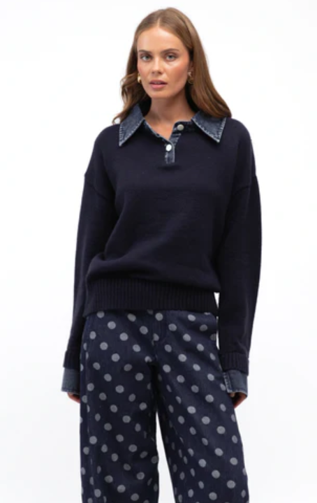 MARITA KNIT JUMPER NAVY