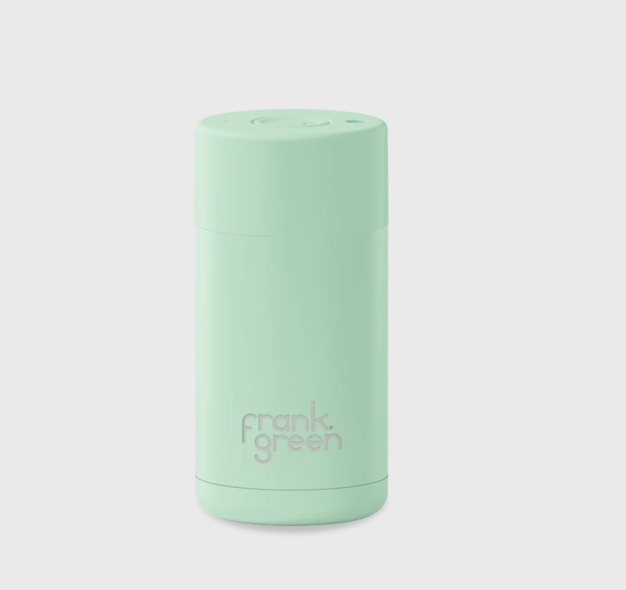 FRANK GREEN SSC CUP BLUSHED BUTTON LID GELATO MINT