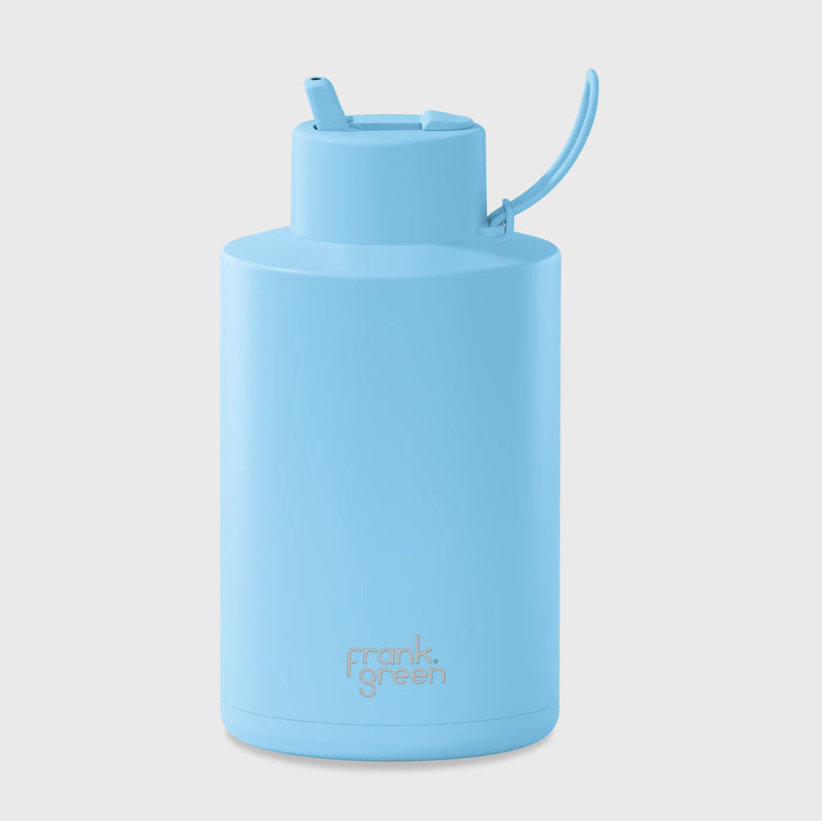 FRANK GREEN 68OZ STAINLESS STEEL REUSABLE BOTTLE WITH FLIP STRAW SKY BLUE