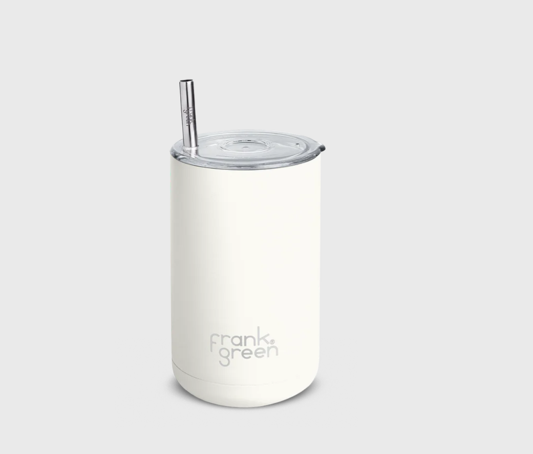 FRANK GREEN ICED COFFEE CUP WITH STRAW CLOUD