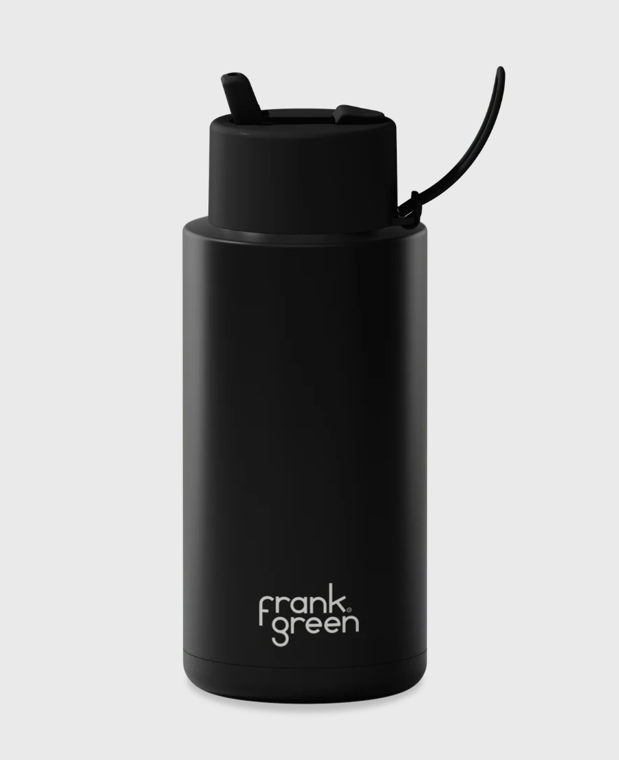 FRANK GREEN 34OZ STAINLESS STEEL REUSABLE BOTTLE BLACK