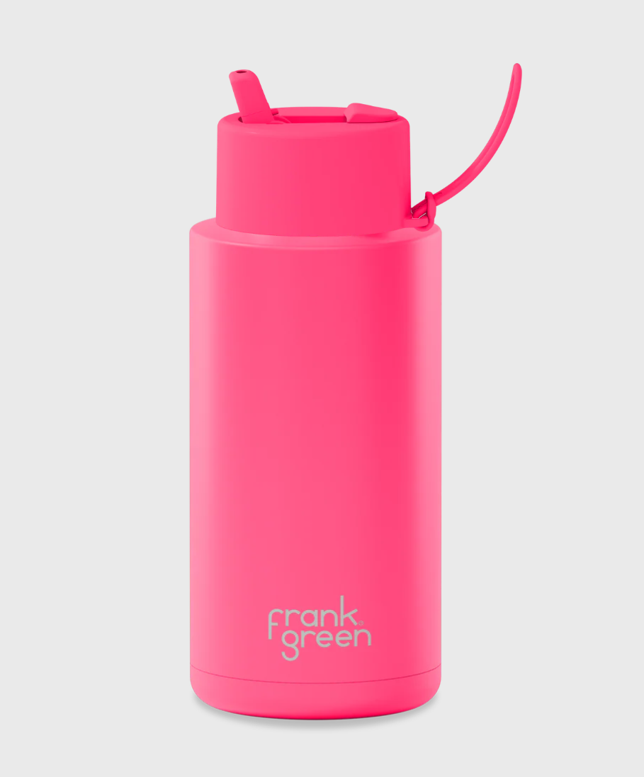 FRANK GREEN 34OZ STAINLESS STEEL REUSABLE BOTTLE BUBBLEGUM