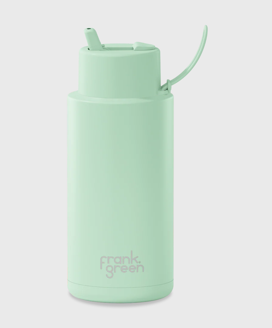 FRANK GREEN 34OZ STAINLESS STEEL REUSABLE BOTTLE MINT GELATO