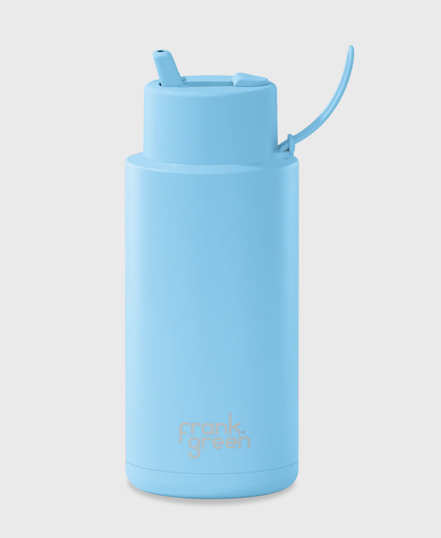 FRANK GREEN 34OZ STAINLESS STEEL REUSABLE BOTTLE SKY BLUE