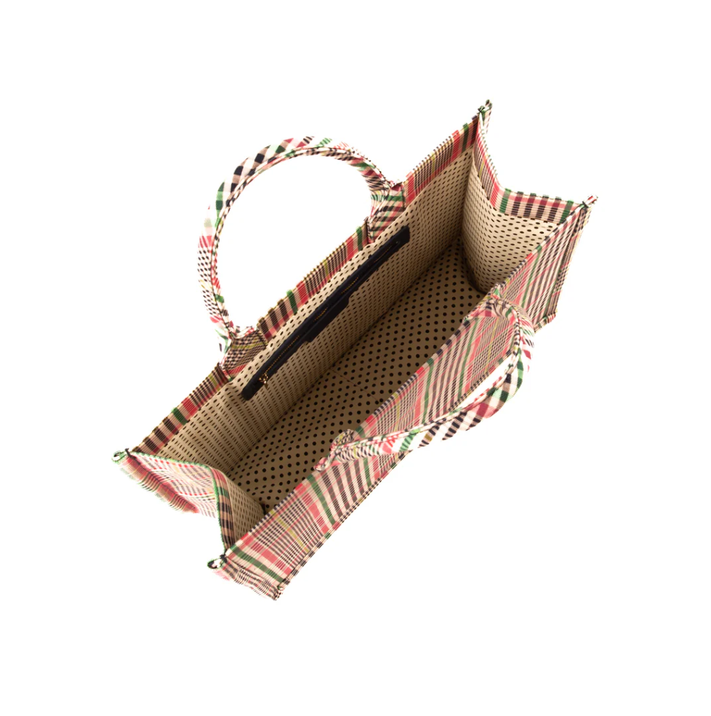 LIV & MILLY BOOK BAG - MULTI GINGHAM