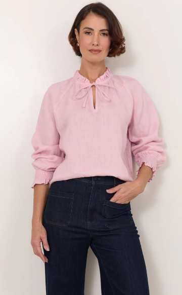 ADORNE ADELAIDE LONG SLEEVE PINK TOP