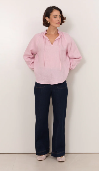 ADORNE ADELAIDE LONG SLEEVE PINK TOP