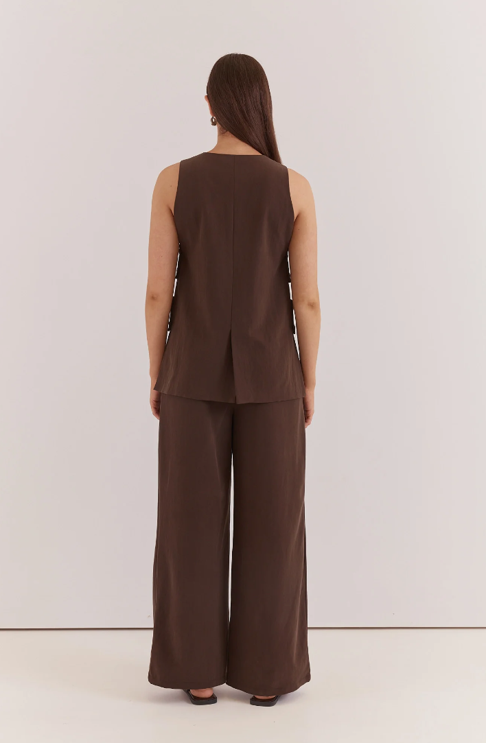SASS NEVRA VEST CHOC