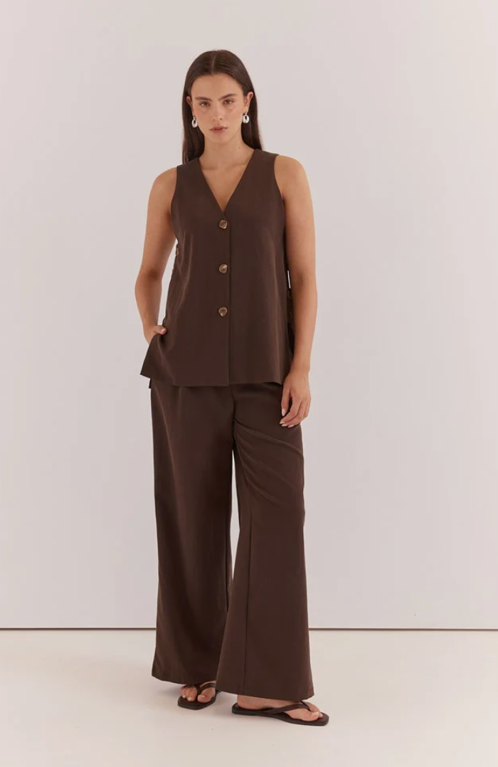 SASS NATALIE TROUSER CHOCOLATE