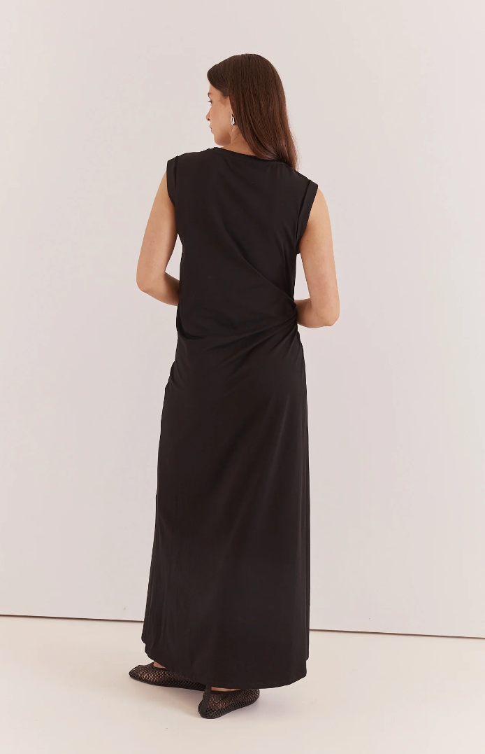SASS ROXXI STONE TRIM DRESS BLACK