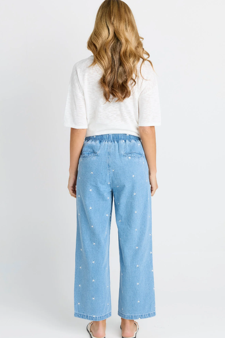 BETTY BASICS DENIM STAR JOGGER
