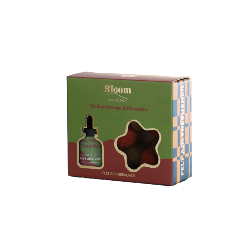 BLOOM - ORANGE & PISTACHIO FELT AIR FRESHENER