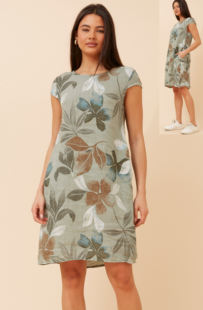 BM LEAF DRESS SAGE