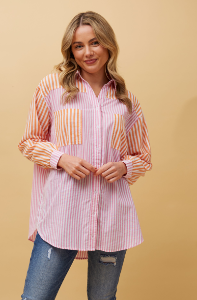 LANI STRIPE BLOUSE