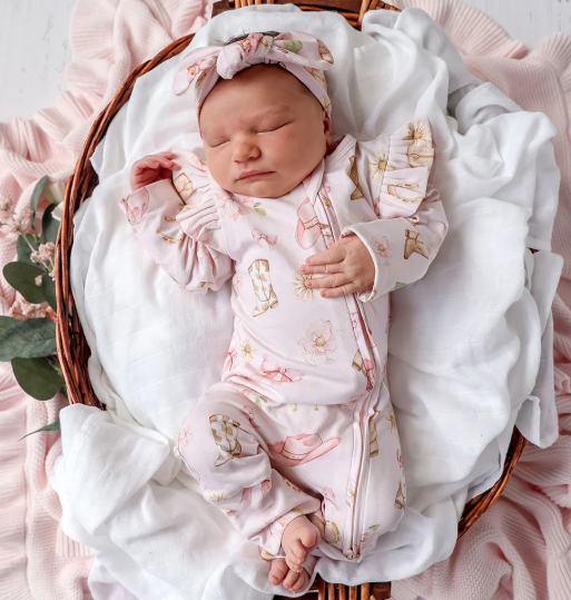 SNUGGLE HUNNY BOOTS & BOWS SNUGGLESUIT CONVERTIBLE ROMPER WITH FRILL