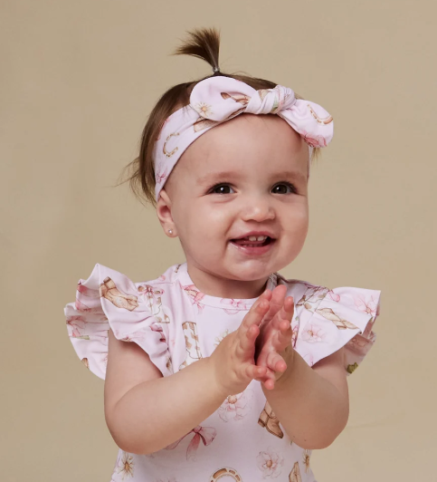 SNUGGLE HUNNY BOOTS & BOWS TOPKNOT