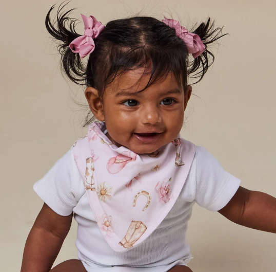 SNUGGLE HUNNY BOOTS & BOW DRIBBLE BIB
