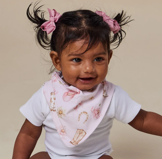 SNUGGLE HUNNY BOOTS & BOW DRIBBLE BIB