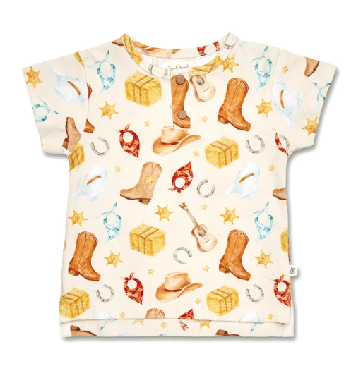 SNUGGLE HUNNY COWBOYS SHORT SLEEVE TOP