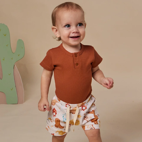 SNUGGLE HUNNY COWBOY ORGANIC SHORTS