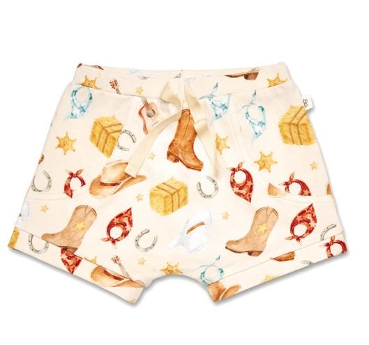 SNUGGLE HUNNY COWBOY ORGANIC SHORTS