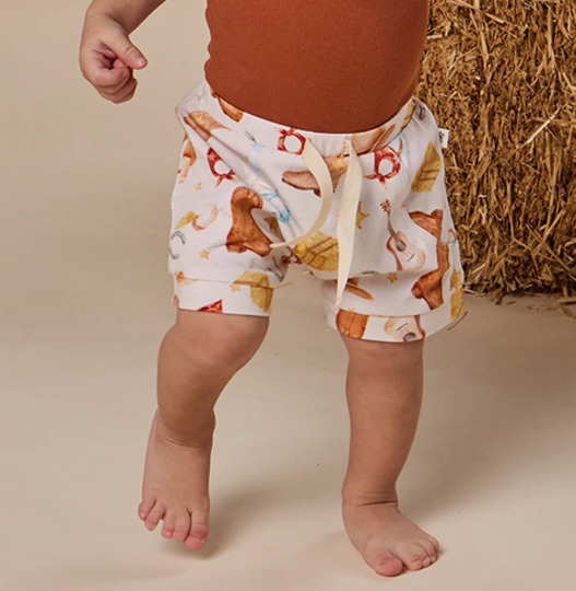 SNUGGLE HUNNY COWBOY ORGANIC SHORTS
