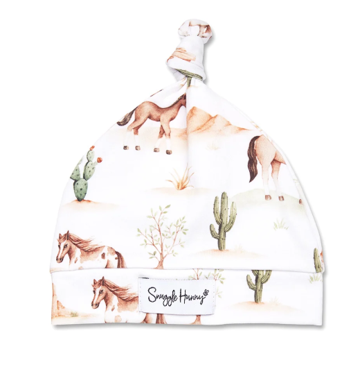 SNUGGLE HUNNY WILD HORSES ORGANIC BEANIE