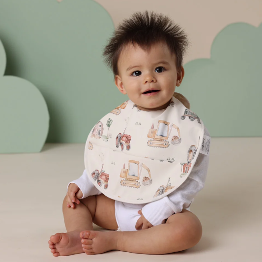 SNUGGLE HUNNY DIGGERS & TRACTORS SNUGGLE BIB