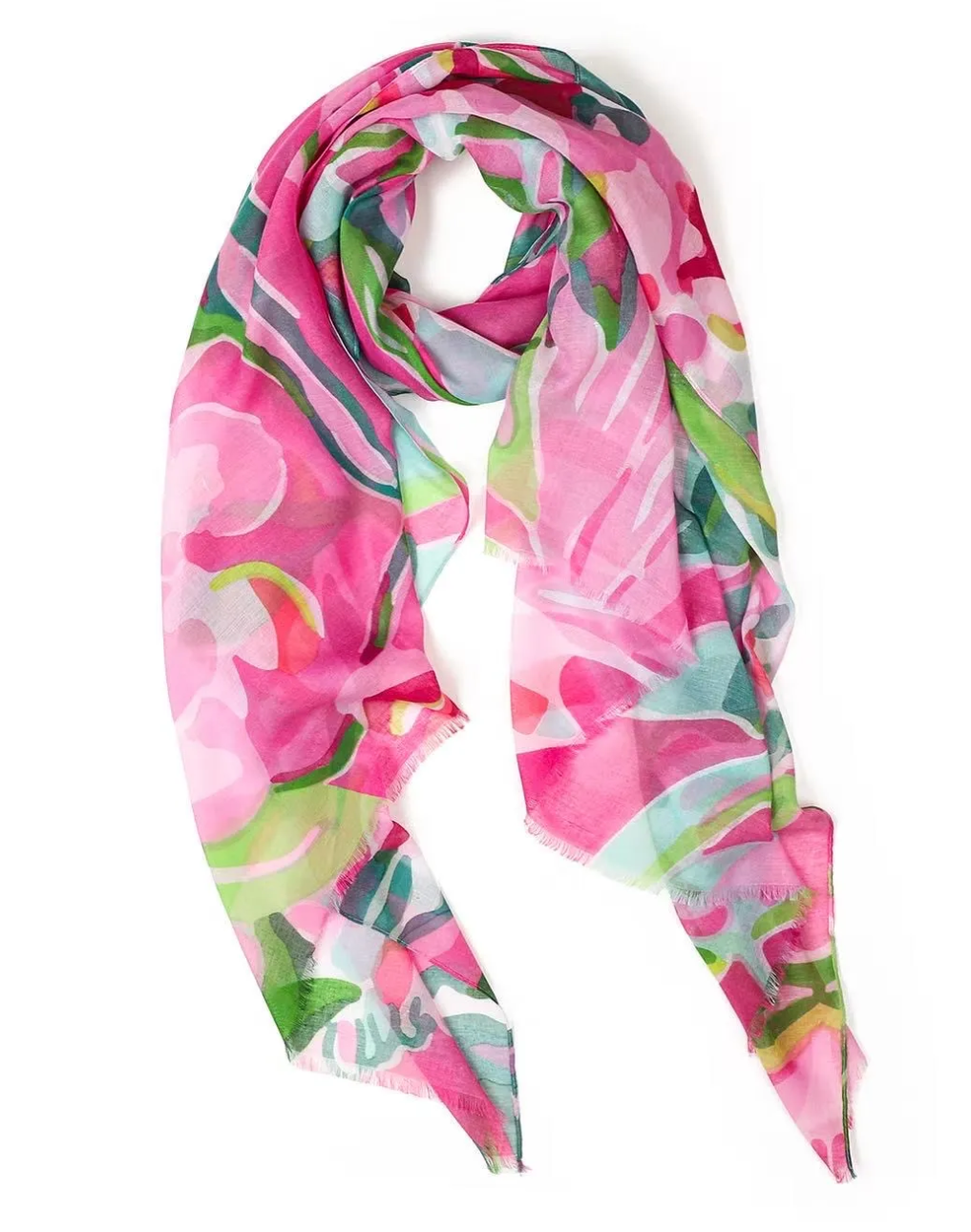 FLORENCE PINK ABSTACT SCARF