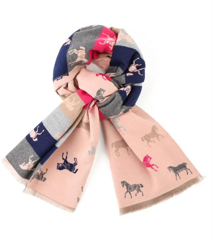 HORSE LOVER SCARF PINK