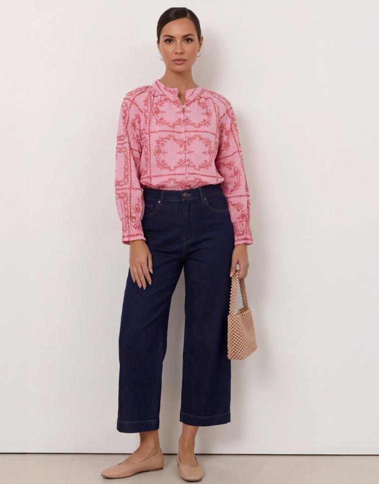 LIBERTY ROSE EMBRO TOP