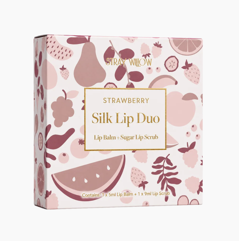 STRAY WILLOW SILK LIP DUO - STRAWBERRY