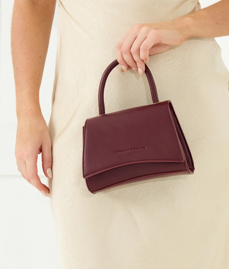 ORGAN & TAYLOR ZOELLA TOP HANDLE BAG PURPLE
