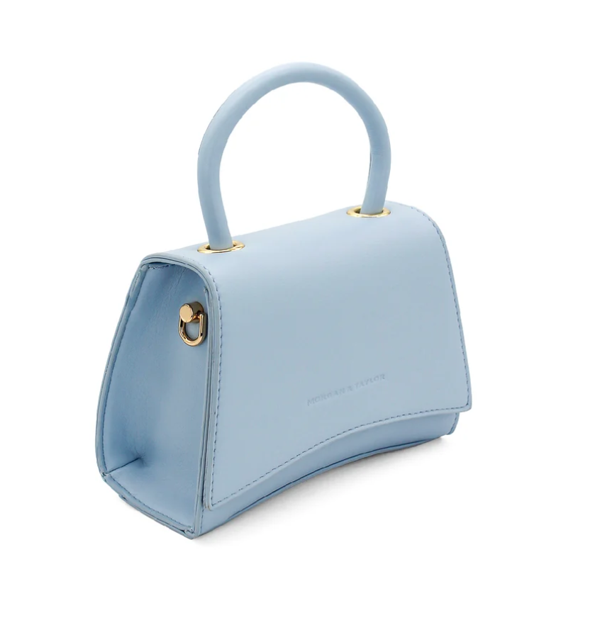 MMORGAN & TAYLOR ZOELLA TOP HANDLE BAG PALE BLUE