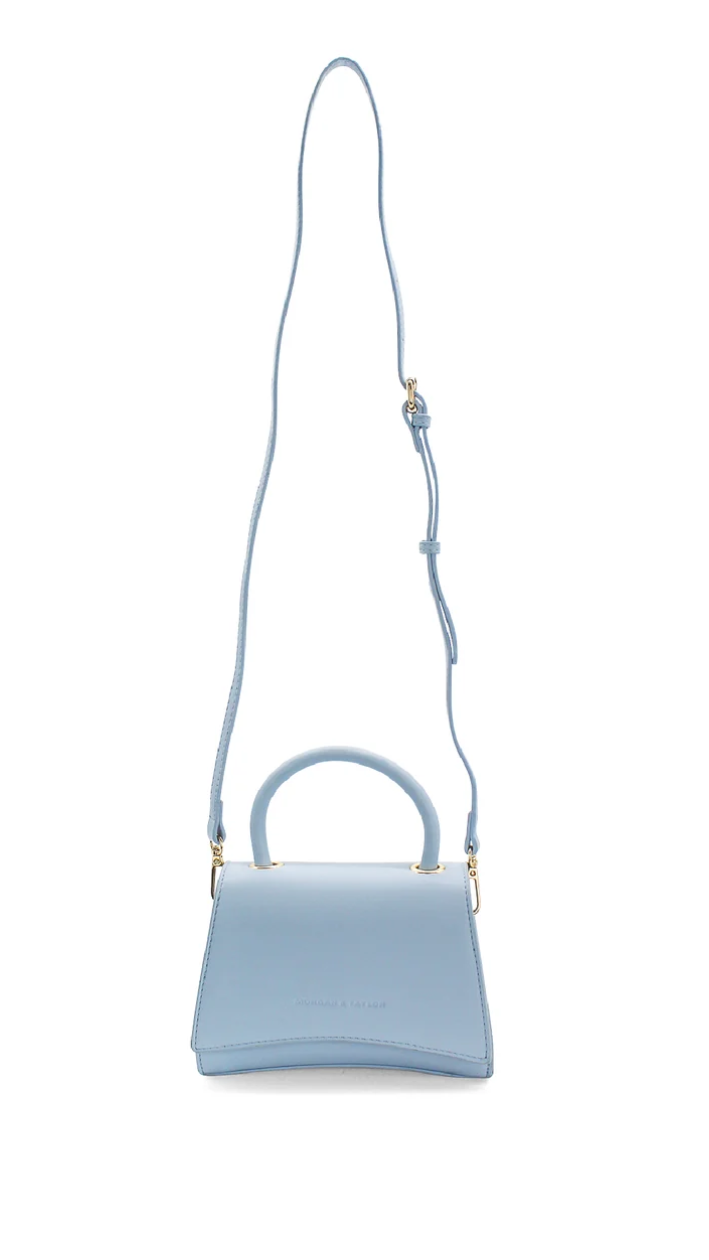MMORGAN & TAYLOR ZOELLA TOP HANDLE BAG PALE BLUE