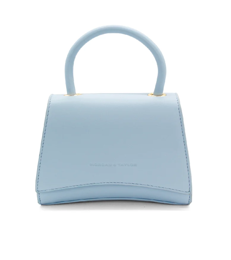 MMORGAN & TAYLOR ZOELLA TOP HANDLE BAG PALE BLUE