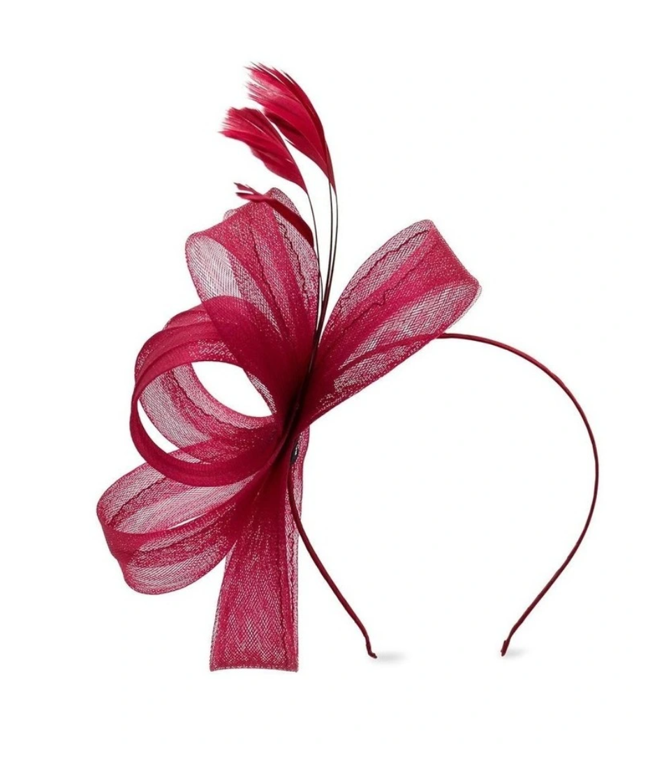 MORGAN & TAYLOR NYLA BURGUNDY FASCINATOR