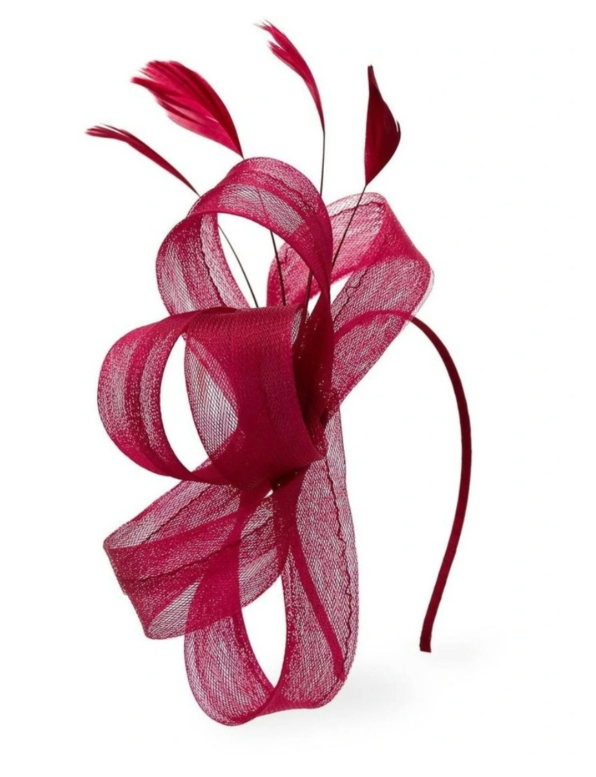 MORGAN & TAYLOR NYLA BURGUNDY FASCINATOR