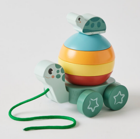 PULL ALONG STACKING TURTLE