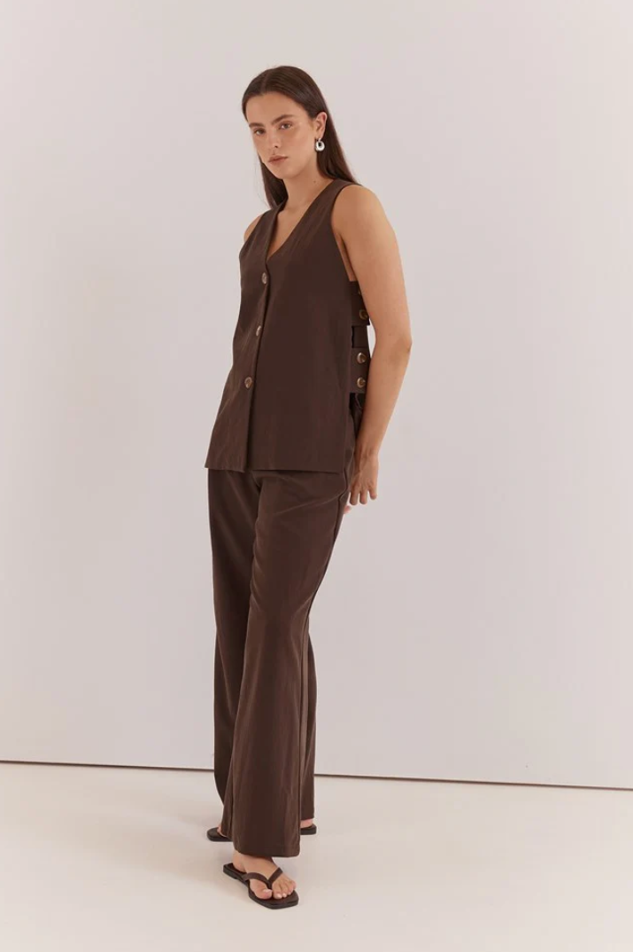 SASS NATALIE TROUSER CHOCOLATE