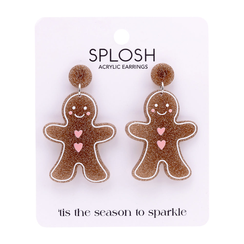 CHRISTMAS GINGERBREAD MAN EARRINGS