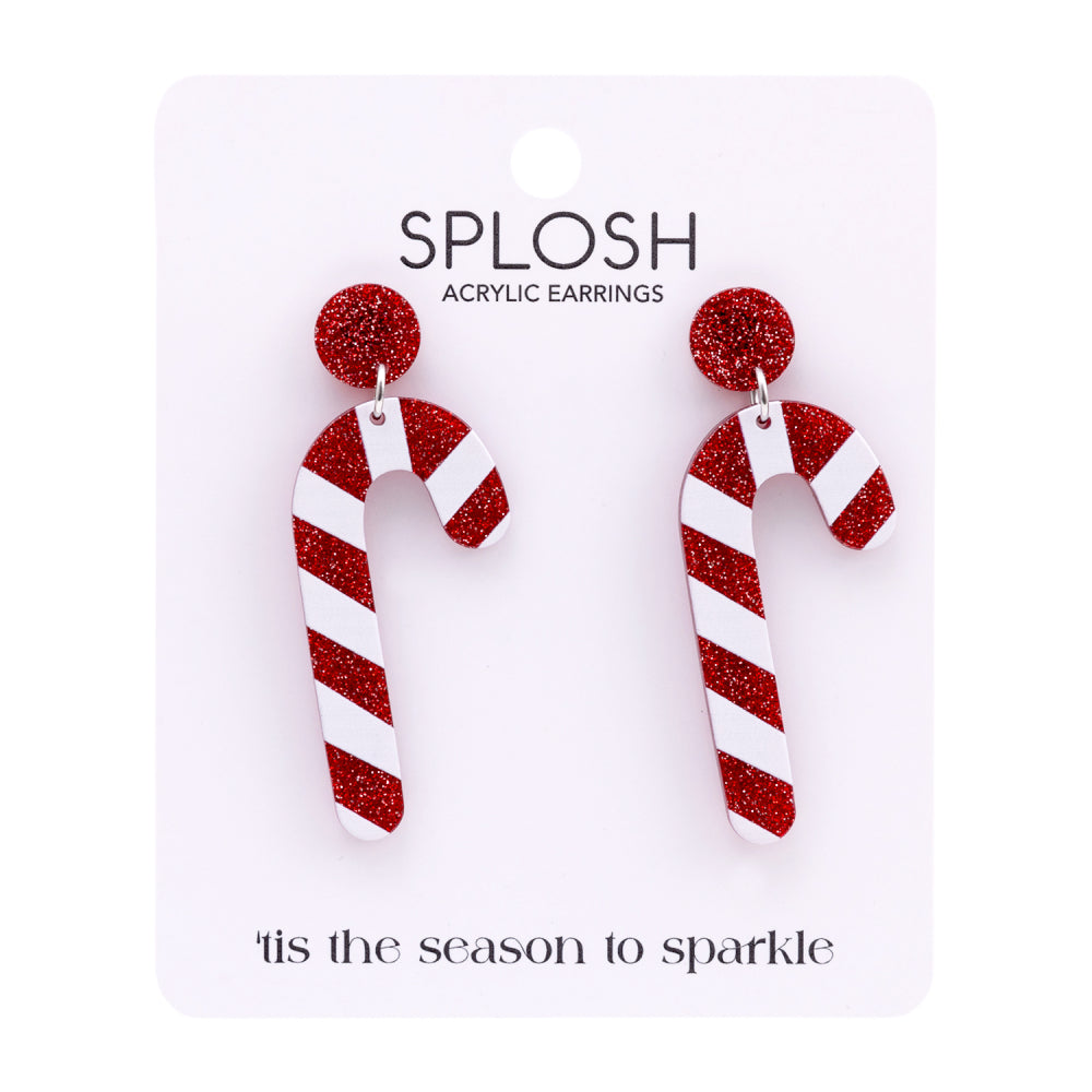 CHRISTMAS CANDY CANE EARRINGS
