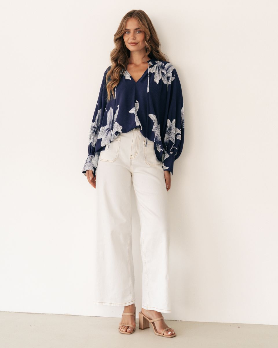 LABEL OF LOVE MIDNIGHT LILY BLOUSE