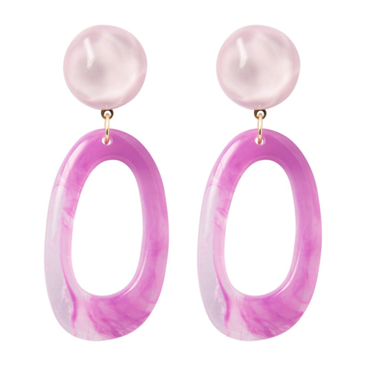 KIKI014 VIOLET LOOP EARRINGS