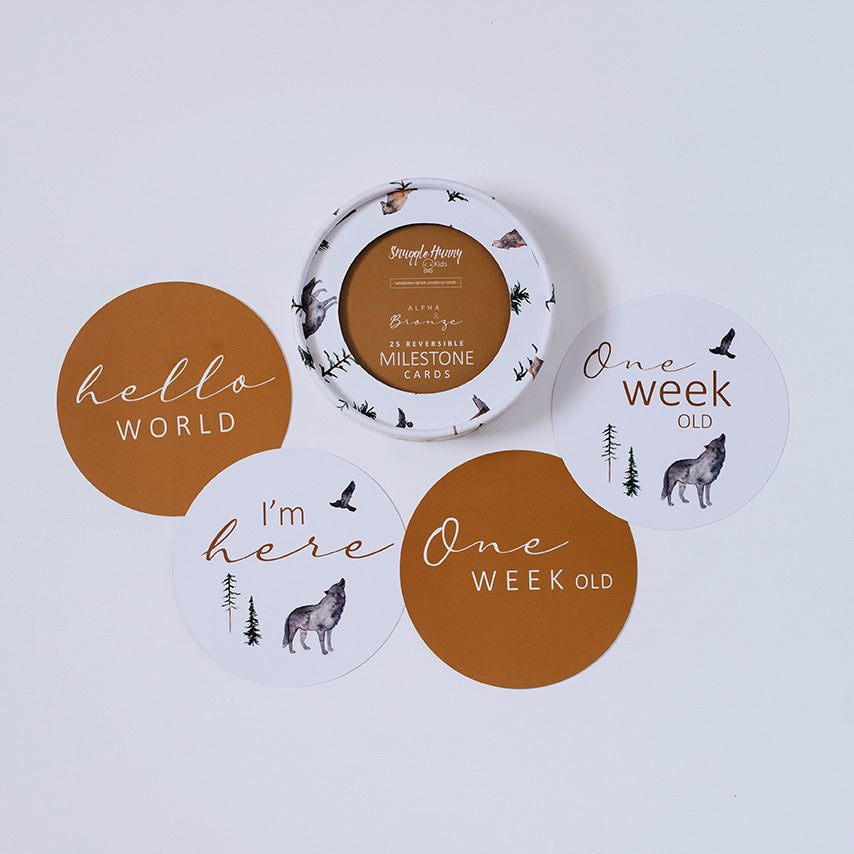 ALPHA & BRONZE REVERSIBLE MILESTONE CARDS