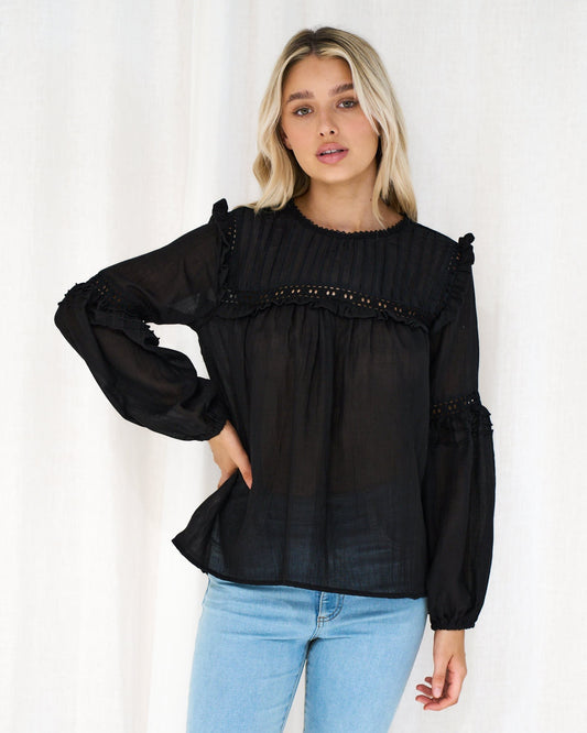 202004-15 PLEAT TOP BLK