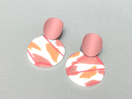 CLAY EARRINGS PINK