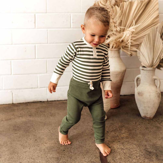 0345O OLIVE ORGANIC PANTS