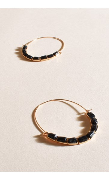 AED-2940BLACGOLD EARRINGS